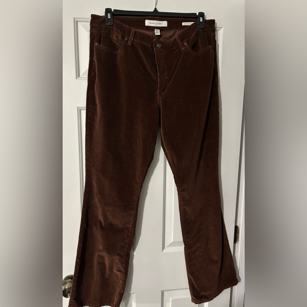 CLOSEOUT! Price as marked. Vintage America bootcut corduroy jeans